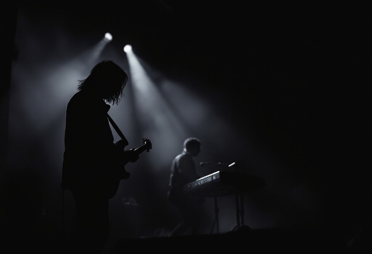 Blackfield performing live at KOKO in London, with Aviv Geffen and Steven Wilson on stage